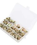 Hand Riveter Tool Kit With M3 And M10 Wrenches For Effort Saving Riveting And Quick Rivet Nut Installation In DIY Projects And Repairs No Sweat Pain Free Repeated Fastening, plastic case with assorted rivet nuts
