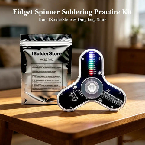 Beginner-Friendly Soldering Practice Kit With 3 Leaves Fidget Spinner Project LED Flasher Light DIY Electronics Board STEM