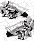 Medieval Iron Gorget Spaulders Shoulder Armor And Handcrafted Leather Gauntlet Gloves Set For Adults Dope Knight Cosplay Gear LARP