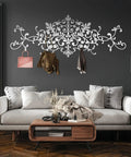 Upgrade Your Space With This Super Sturdy Scroll Metal Coat Rack And Grab A Quick Jacket On This Dang Good Looking Wall Mounted Hat Rack that holds bags and jackets on a stylish wall design.