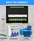 Wiring diagram for High Power VFD Drive 4KW 5HP 220V Single Phase Input To 3 Phase Output Inverter Controller