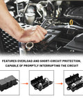 Built Tough 400 Amp Mega Fuses High Current Bolt On Automotive Electrical Safety Protection Copper alloy Stud Mount Kit For Trucks Vans Rv Boost Battery Cables And Marine Rides installed on a vehicle.