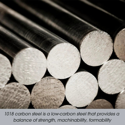 Close-up of multiple 1 Inch Diameter 6 Inch Long 1018 Carbon Steel Round Rods Cold Rolled Unpolished Finish for DIY projects.