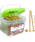 Epoxy Coated Wood Screws For Pressure Treated Lumber Kit Torx Drive Flat Head Self Tapping Screws with T25 Bit