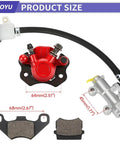 Go Kart Heavy Duty Brake Master Cylinder Caliper Assembly With 69 Inch Hydraulic Hose For 196cc KT196 GK200 Go Karts