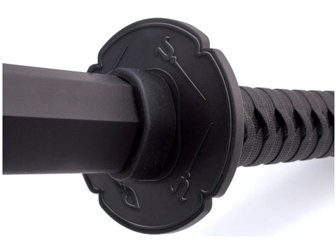 Close-up of Durable Polypropylene Training Sword For Safe Martial Arts Practice With Blunt Blade No Sharp Edges handle design