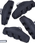 2 Pairs Road Bike Brake Pads with Installation Tool Caliper Blocks 50 mm Length, Durable Rubber for Quiet, Strong Braking
