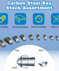 Solid As A Rock Metric Woodruff Key Assortment Kit Comes With 10 Sizes Of Tough Carbon Steel Semicircle Tools For Your Garage Needs And Fix It Up Projects Plus Top Fasteners So You Stay Boss When You Crush Any Job That Comes Your Way For Sure. Carbon steel Woodruff key assortment, 10 sizes, hub and shaft diagram