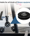 Heavy Duty Nylon Bearing Gym Pulley Wheel Set With Steel Shafts For Cable Machines Home Gym And Garage Door Training 70mm black pulley on fitness machine