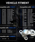 Compatibility chart for Serpentine Drive Belt Tensioner Kit For 1999-2008 Chevy Silverado Tahoe Suburban Avalanche Express GMC Sierra Yukon