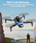 4K GPS Drone With Obstacle Alerts And Auto Return, Foldable Under 249g flying near cliffs, highlighting obstacle detection feature