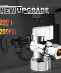 Minimprover 2-pack brass compression angle stop valve, 1/2 in nominal, chrome finish, quarter-turn shutoff