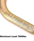 Close-up of Beefy Heavy Duty Alloy Steel Pear Shaped Ring Set Galvanized No Welding 7000 Lbs Load Capacity