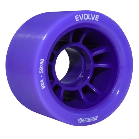 Evolve Roller Derby Wheel Set For Indoor Skating Red 95A High Performance Wheels With Ultra Grip Fast Roll Purple 92A Model