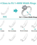 Low Profile Ring Size Adjuster For Loose Thin Rings 1mm To 4mm Fits Women Virtually Invisible TPU Sizer with size options