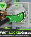 30 Amp Generator Power Inlet Box Featuring Nema L14 30 Socket with twist locking design preventing dust and rainwater.
