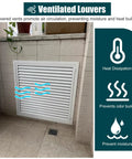 Solid Louvered Vent Access Panel Aluminum Recessed Magnetic Hatch For Drywall Attic Walls With Heavy Duty Inspection Door for ventilation.