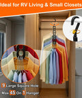 Space Saving Dorm Room Hangers Pack Of 6 With 9 Holes In RV Closet Display
