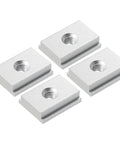 Aluminum T Track 1.2 Inch M8 Slot Slider For Router Table And Miter Saw Fixtures, 4 silver T-slot nuts with threaded holes