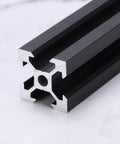 4 Pcs V Slot 2020 Aluminum Extrusion Profile European Standard 350mm X 20mm Anodized Black Linear Rail Frame For 3D Printers CNC DIY For Your Next DIY Build And Rig close-up