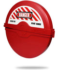 Heavy Duty Gate Valve Lockout Red Lockout Tagout Device for 18 to 24 Inch Valve Handles Up to 5 Inch Stems OSHA Compliant