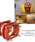 Heavy Duty Pro Grade Router Lift Base Aluminum Alloy Kit With Four Jaw Clamping Router Table Insert Plate Lifting System For Woodworking Engraving And DIY Projects On Small Trimming Machines, orange aluminum, 2.008 in lift