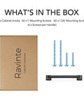 Solid 5 Inch Square Arch Cabinet Pulls Matte Black 30 Pack shown with screws and box included in packaging