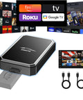 Car TV Mate Pro Wireless CarPlay Adapter 2 In 1 Magic AI Box with media screens and cables for road trips
