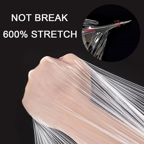 Stretching Two Pack Clear Stretch Film 12 X 1000 Feet 80 Gauge Heavy Duty Self Adhering Plastic Wrap With Handles.