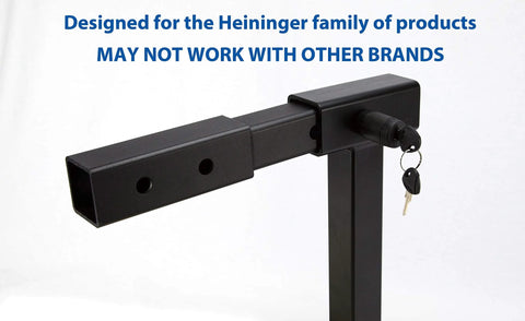 Five Eighth Inch Diameter Threaded Receiver Hitch Lock Pin In Black, 11 Threads Per Inch, installed in 2x2 receiver