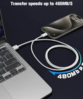 CarPlay Ready USB A To USB C Cable For iPhone 17 16 15 Series Plus Pro Max And iPad Air 10th Gen White Three Foot Car Charger Cord Delivers Instant CarPlay Activation And Smooth In Car Use connected to laptop and phone