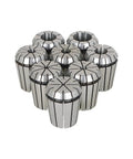 Get Serious About Precision With This Sweet 8 Piece ER32 Spring Collet Set Ranging From One Eighth Inch All The Way Up To Three Quarters For Your CNC Milling Lathes And Engraving Projects That Need Killer Grip And Zero Vibes: Close-up view of ER32 spring collets, showing sizes from 1/8 to 3/4 inch.