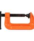 Two Inch C Clamp For Woodworking And DIY Projects, Beefy 400 Pound Load, 1 Inch Throat Depth, Rugged Steel Build