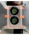 Close-up of Sealed Filament Spool Enclosure for AMS Lite with humidity display, fits Bambu Lab A1 and A1 Mini, keeps filament dry.