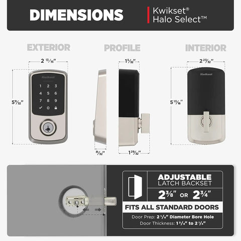 Tight Fit Keyless Entry Smart Deadbolt With Matter Thread And Bluetooth For No Sweat Apple Home Alexa Google Setup Proximity Wakeup Geofence Auto Unlock Solid Satin Nickel Finish