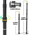 4 Pack Adjustable Heavy-Duty Tarp Poles With Ground Stakes And Guylines, Yellow Protection Caps, Telescoping Aluminum Camping Poles