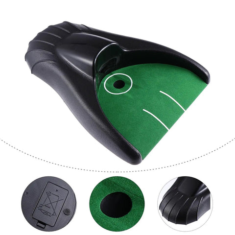 Golf Ball Retriever Auto Return System for Practice with black lightweight durable plastic design, auto rolls back
