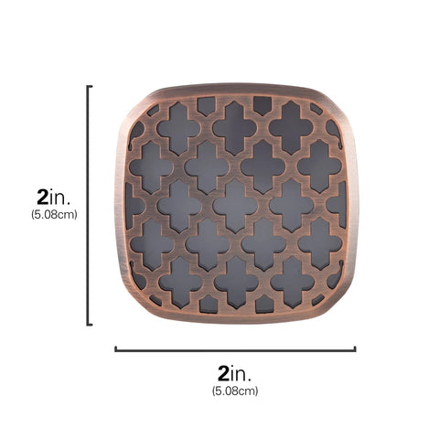 Ambient LED Night Light 2 Pack With Dusk To Dawn Sensor, Oil Rubbed Bronze Moroccan Design, size 2x2 inches