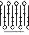 10 Pack Eye Bolts 1/4 In By 4 In T316 Stainless Steel Heavy Duty Eyebolts With Nuts And Washers And Drill Bit For Lifting Rigging
