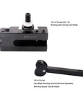11 Piece Wedge Type Quick Change Lathe Tool Post Set For 6 To 12 Inch Swing with 250-110 knurling tool and 2-wheel knurling tool