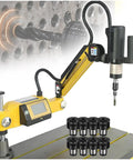 Electric Tapping Machine With 600 RPM And 1000mm Flexible Arm, touch sensor, M3 to M16 collets, woodworking and metal threading