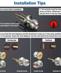 Installation tips for keyed entry door knob with lock satin nickel finish