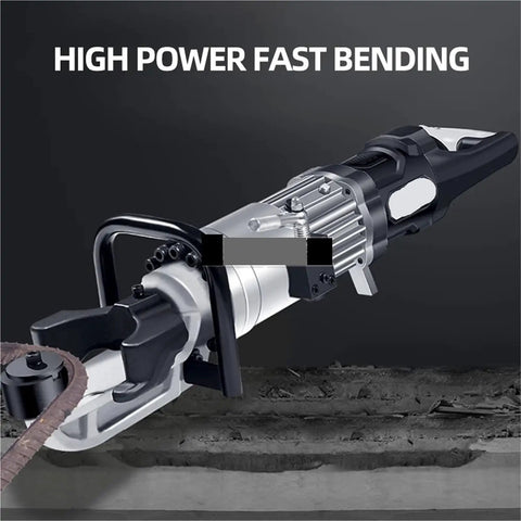 Heavy Duty Brushless Hydraulic Rebar Cutter And Bender With Rear Handle. Electric Steel Bar Straightening Machine with powerful motor.