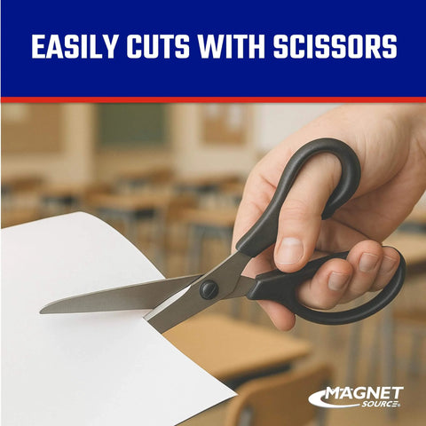 Flexible Magnetic Sheet For DIY Magnets Non Adhesive Cuttable White Vinyl