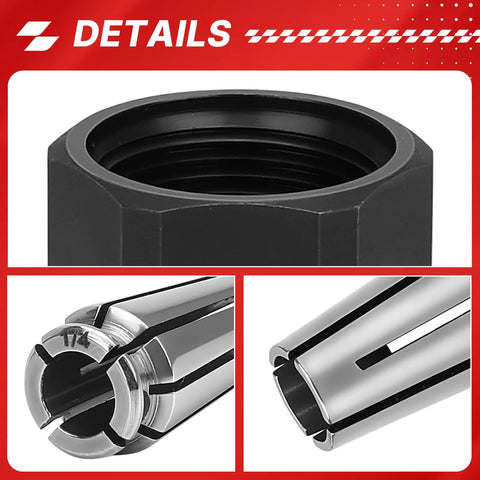 Details of Pro Grade Self Releasing Collet And Locking Nut Assembly 1/4 Inch Replacement Part for die grinders and mini angle grinders