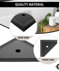 8 Inch Corner Shower Shelf No Drill Retrofit Organizer For Tile Walls Easy Install Soap Dish Caddy Graphite Black Geo angles