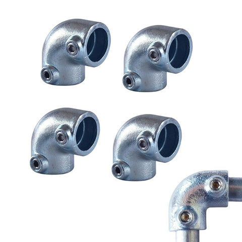 4 Pack 1/2 Inch Galvanized Pipe Fittings 90 Degree Elbows Malleable Iron Slip On Connection For DIY Pipe Furniture Frames And Garden Projects Built To Last