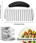 YBEATY 2-pack stainless steel crinkle cutter with black ergonomic handle, 6.3-inch length.