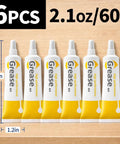 6 tubes of 2.1 oz High-Performance Grease for O Rings and Rubber Seals, ideal for plumbing tasks.
