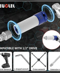 All In One 23 Piece Wheel Lock Nut Key Kit for VW And Audi Vehicles with 1/2 inch drive adapter visual display